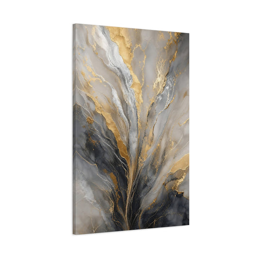 Main Mockup. Gilded Marble Flow shown as canvas print
