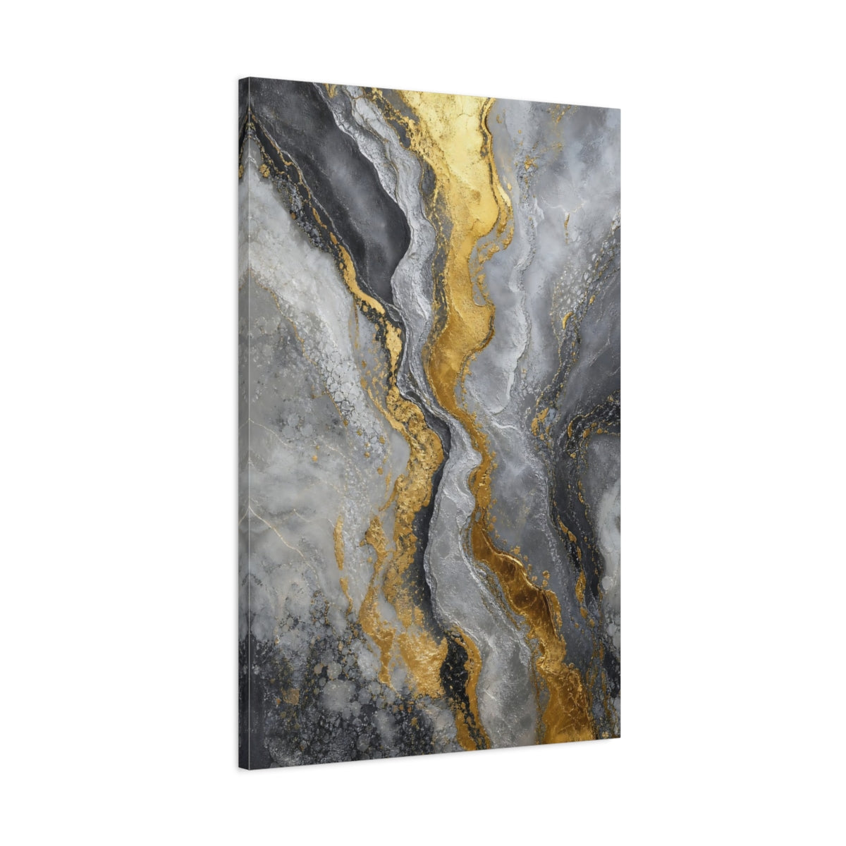 Main Mockup. Gilded Marble Flow shown as canvas print