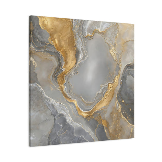 Main Mockup. Gilded Marble Flow shown as canvas print