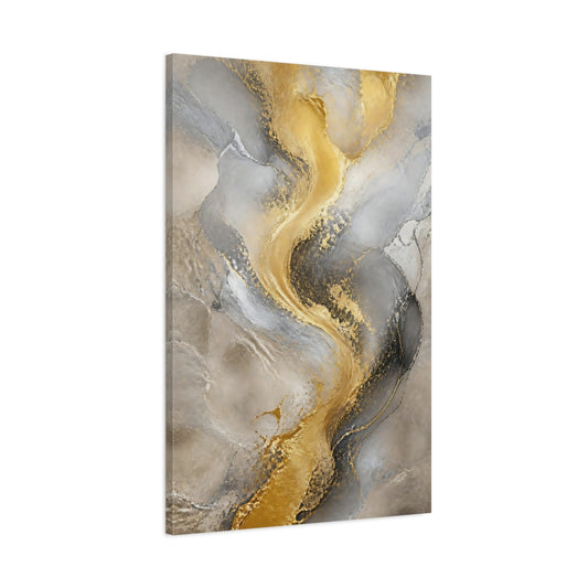 Main Mockup. Gilded Marble River shown as canvas print