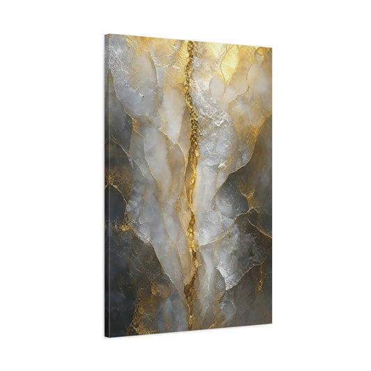Main Mockup. Gilded Marble Vein shown as canvas print
