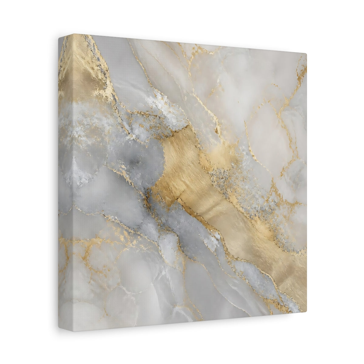 Side Mockup 9. Gilded Marble Vein shown as canvas print
