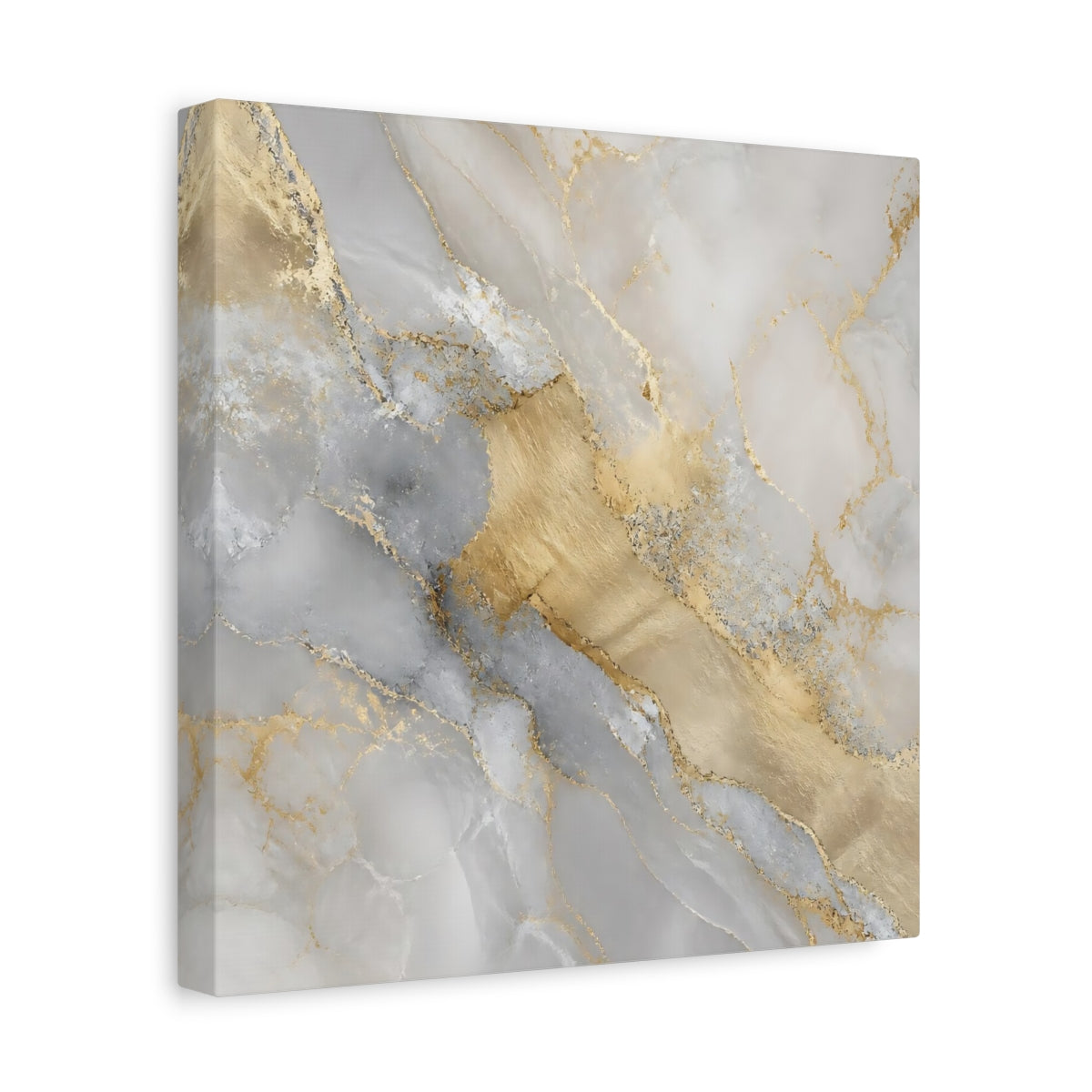 Side Mockup 8. Gilded Marble Vein shown as canvas print