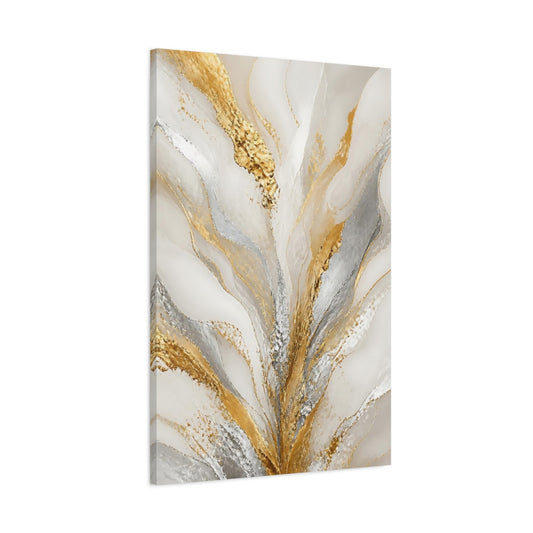 Main Mockup. Gilded Metallic Flow shown as canvas print