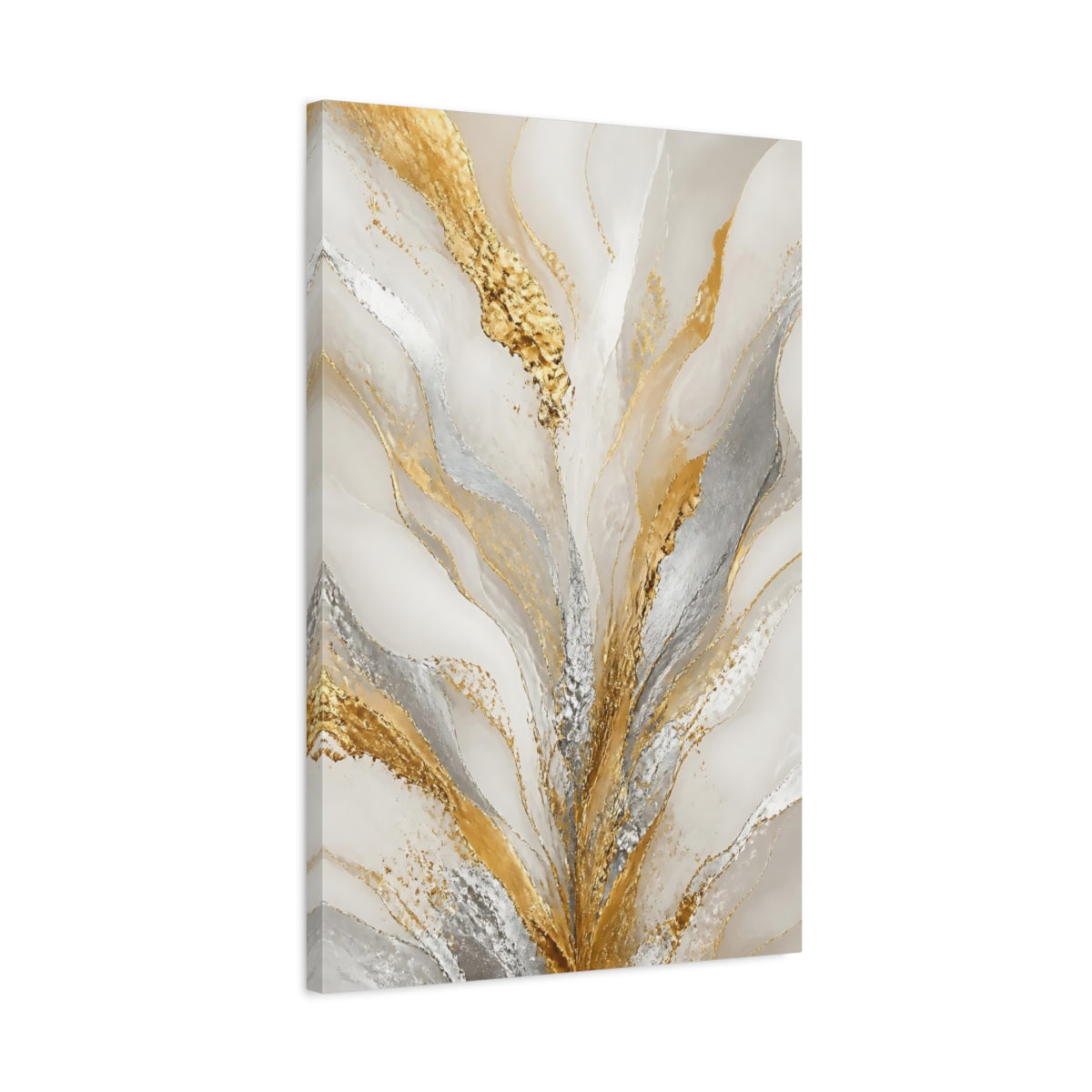 Side Mockup 2. Gilded Metallic Flow shown as canvas print