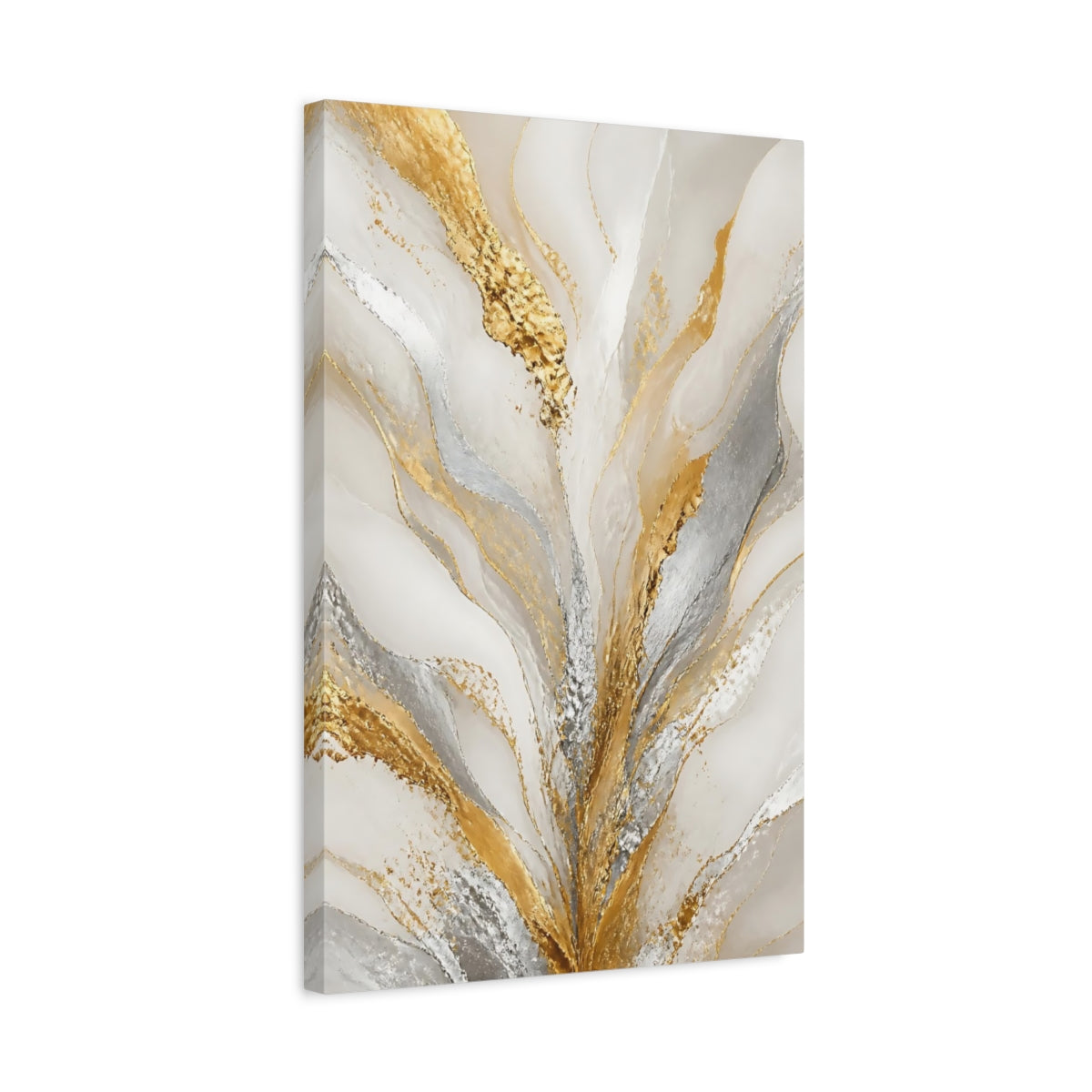 Side Mockup 3. Gilded Metallic Flow shown as canvas print