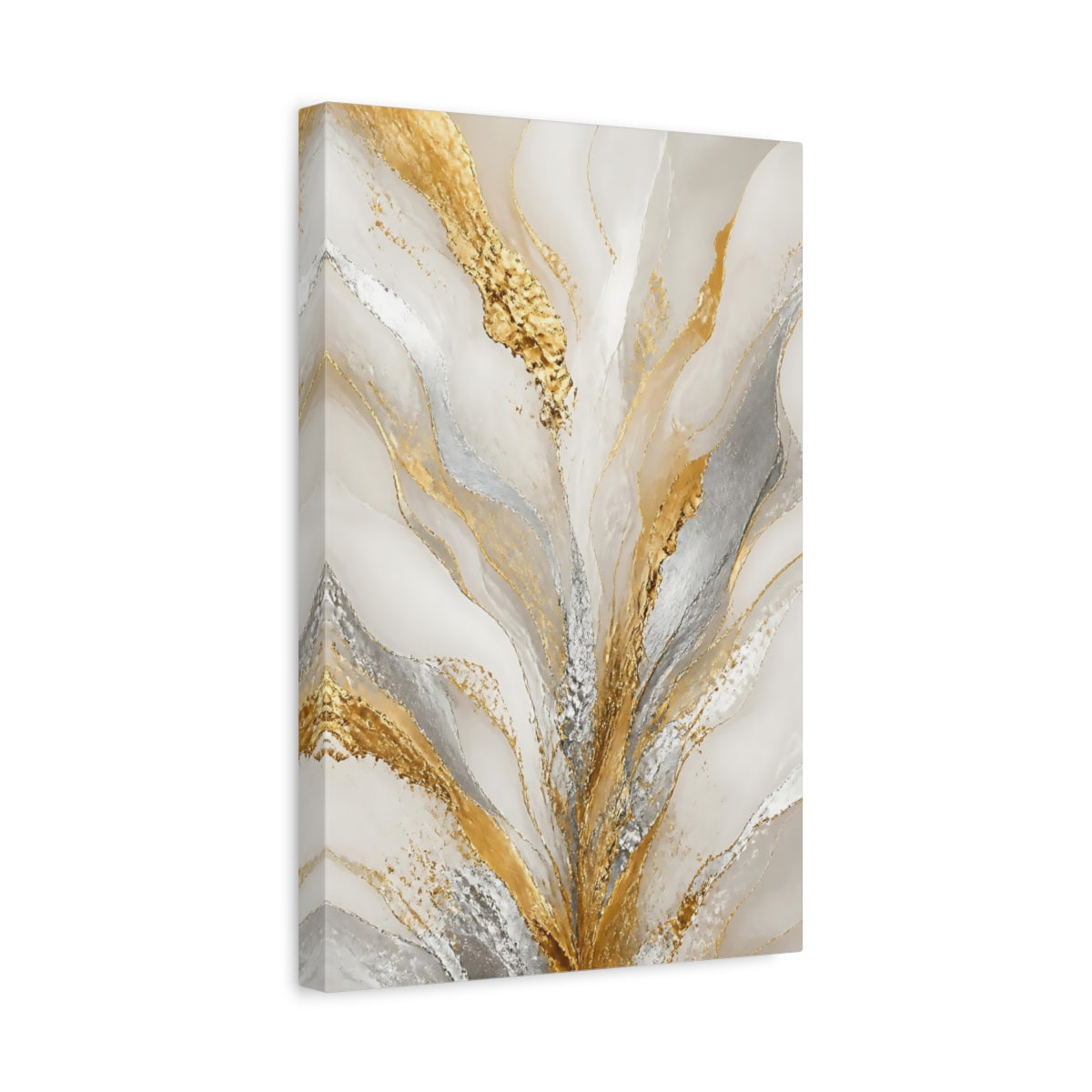 Side Mockup 4. Gilded Metallic Flow shown as canvas print