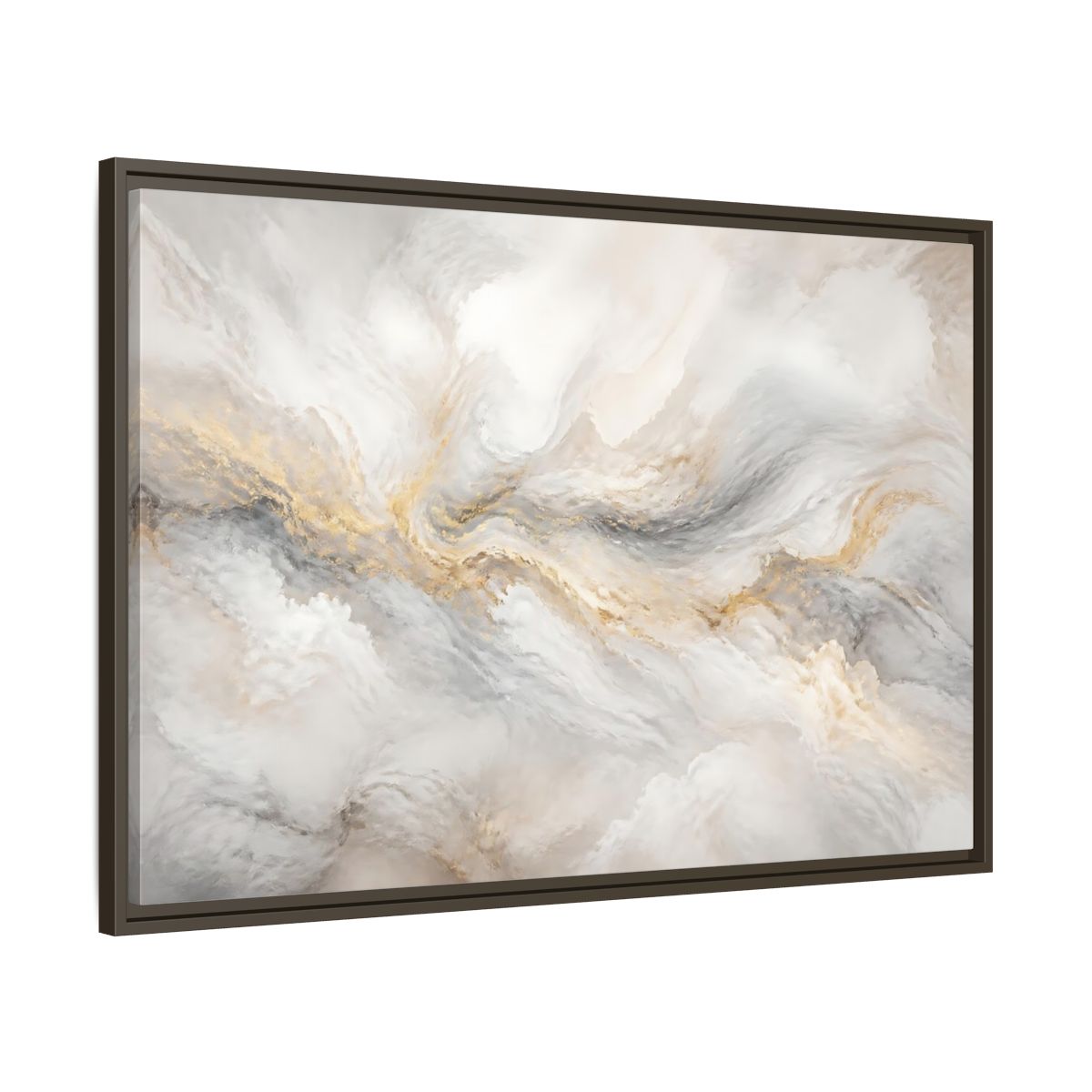 Main Mockup. Gilded Mineral Flow shown as framed canvas print