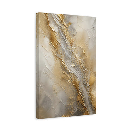 Side Mockup 4. Gilded River Abstract shown as canvas print