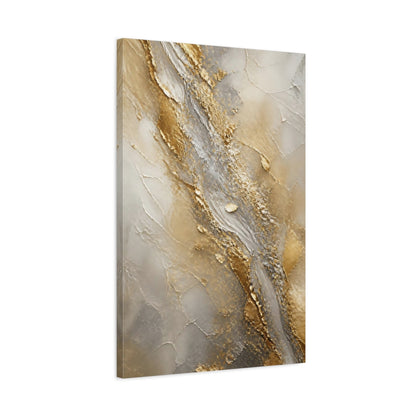 Side Mockup 2. Gilded River Abstract shown as canvas print