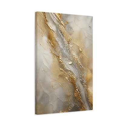 Side Mockup 3. Gilded River Abstract shown as canvas print