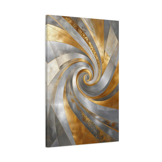Main Mockup. Gilded Spiral Vortex shown as canvas print