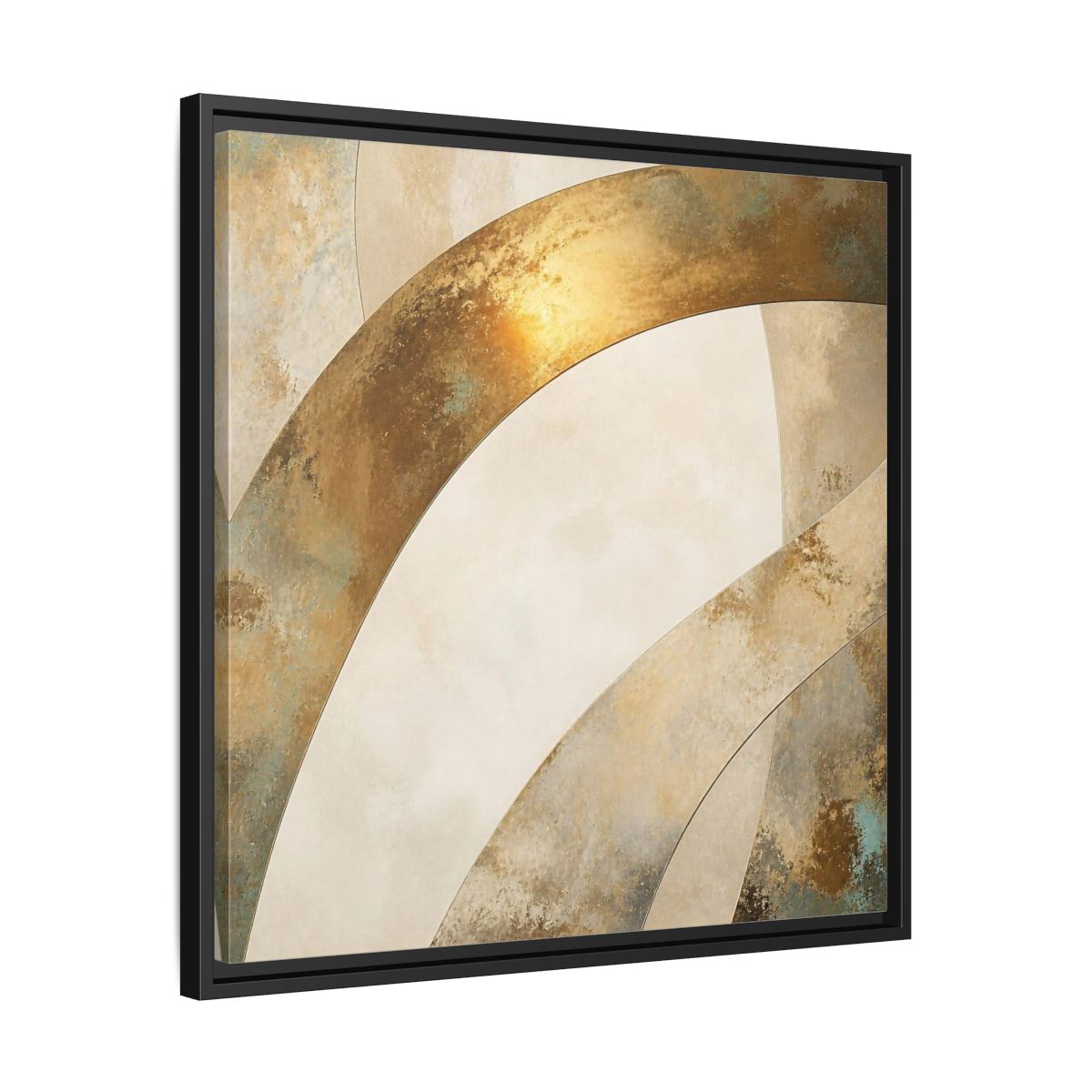 Side Mockup 31. Gold Arch Accent shown as framed canvas print
