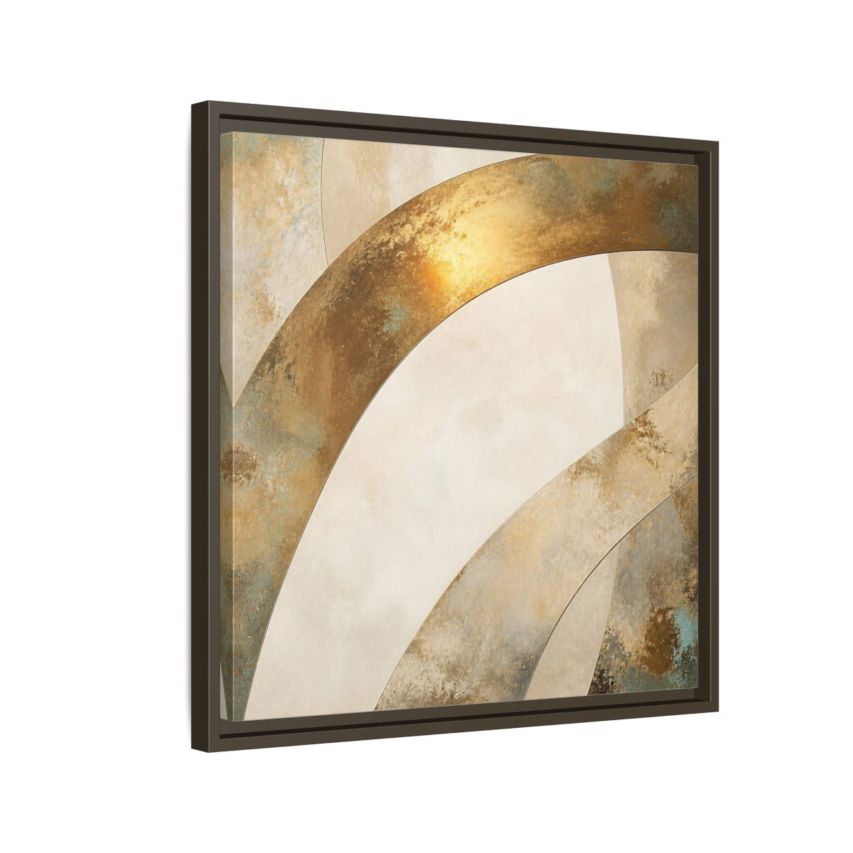 Side Mockup 11. Gold Arch Accent shown as framed canvas print