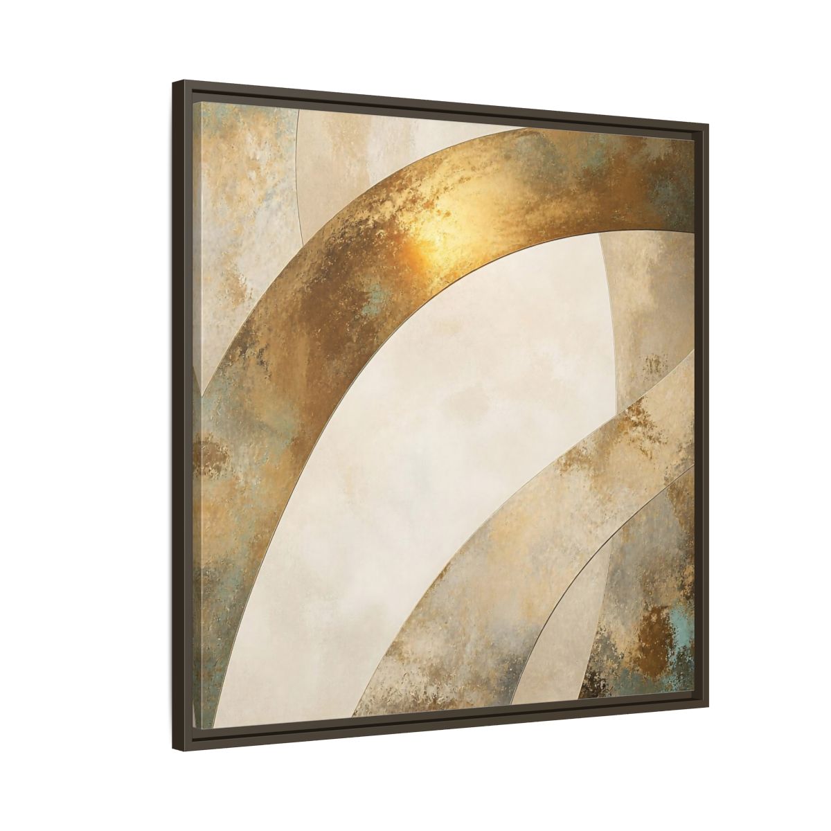 Side Mockup 8. Gold Arch Accent shown as framed canvas print