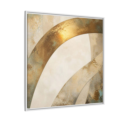 Side Mockup 4. Gold Arch Accent shown as framed canvas print