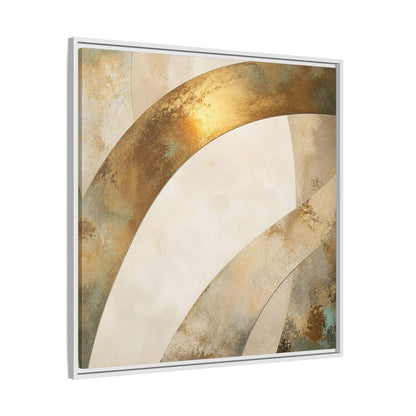 Side Mockup 25. Gold Arch Accent shown as framed canvas print
