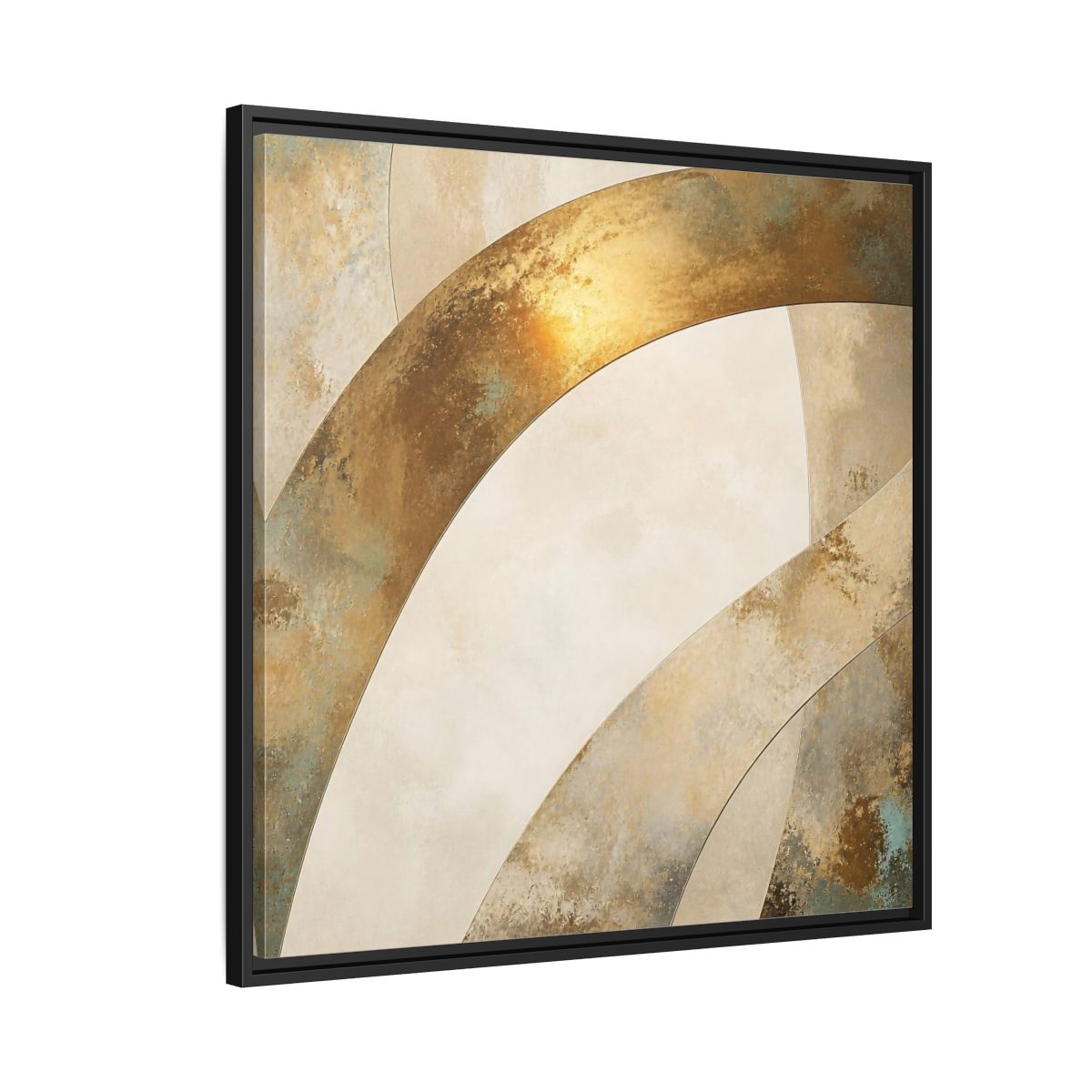 Side Mockup 9. Gold Arch Accent shown as framed canvas print