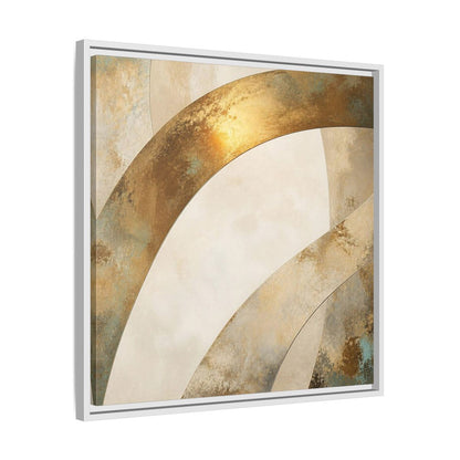 Side Mockup 26. Gold Arch Accent shown as framed canvas print