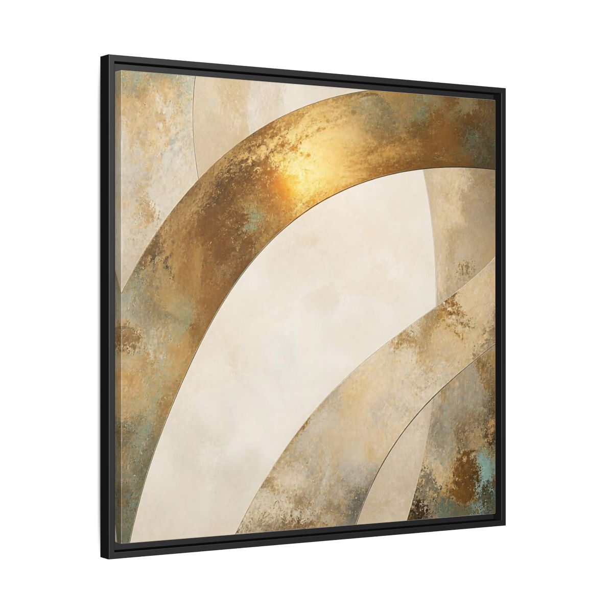 Side Mockup 30. Gold Arch Accent shown as framed canvas print