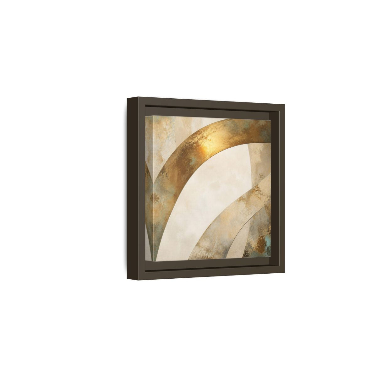 Side Mockup 2. Gold Arch Accent shown as framed canvas print