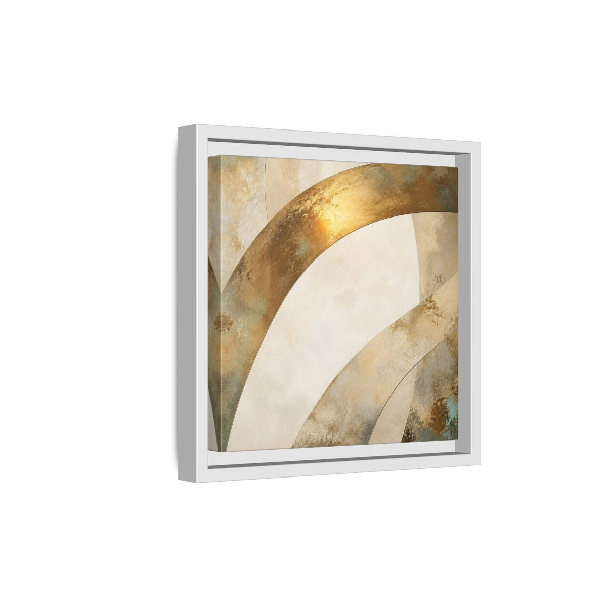 Side Mockup 19. Gold Arch Accent shown as framed canvas print