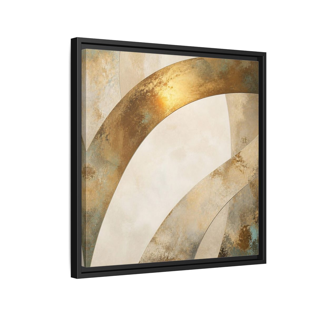 Side Mockup 12. Gold Arch Accent shown as framed canvas print