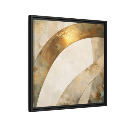 Side Mockup 12. Gold Arch Accent shown as framed canvas print