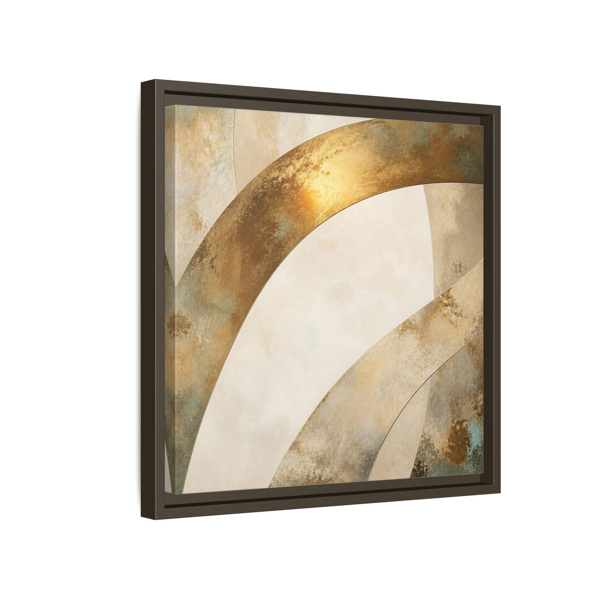 Side Mockup 14. Gold Arch Accent shown as framed canvas print