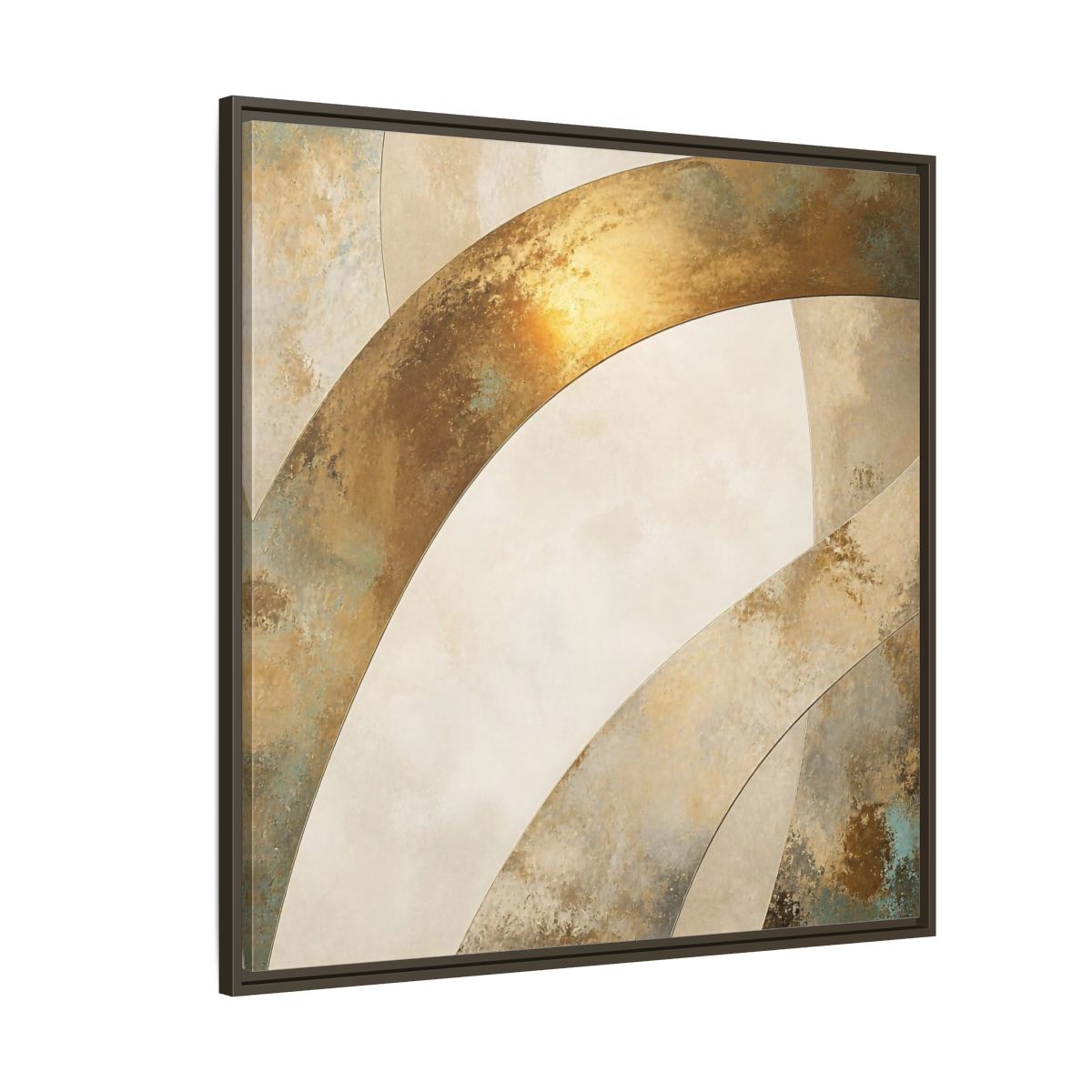 Side Mockup 5. Gold Arch Accent shown as framed canvas print