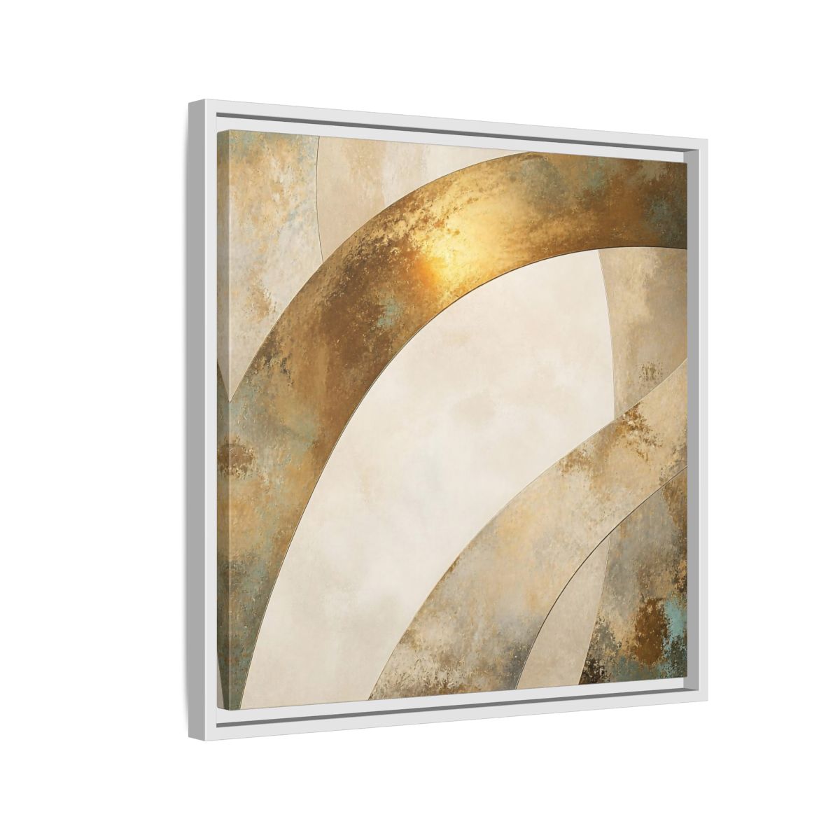Side Mockup 10. Gold Arch Accent shown as framed canvas print