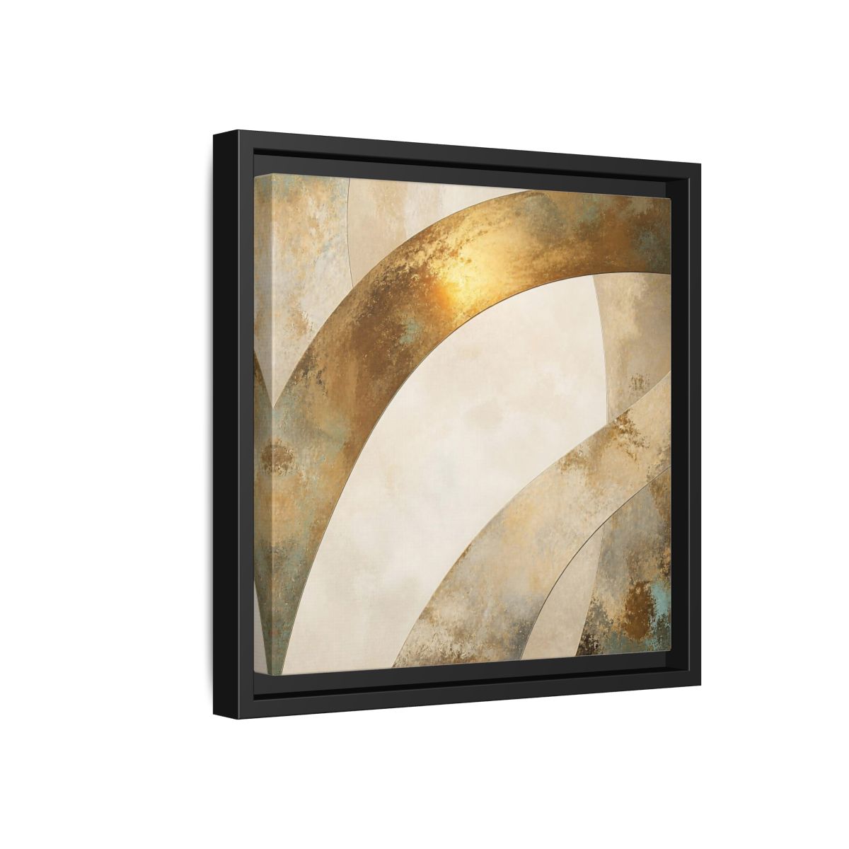 Side Mockup 18. Gold Arch Accent shown as framed canvas print