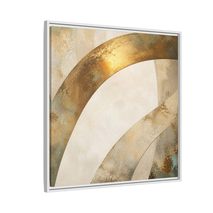 Side Mockup 7. Gold Arch Accent shown as framed canvas print