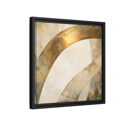 Side Mockup 15. Gold Arch Accent shown as framed canvas print