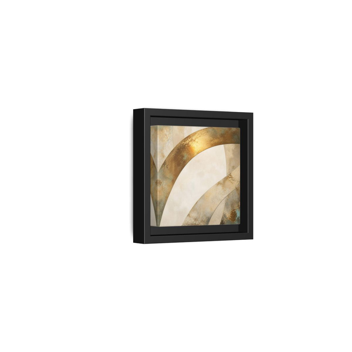 Side Mockup 24. Gold Arch Accent shown as framed canvas print