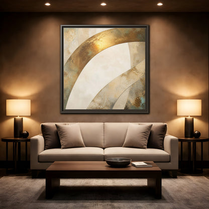 Mockup 2. Gold Arch Accent shown as framed canvas print