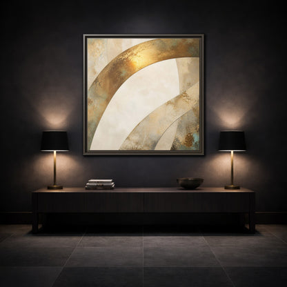 Mockup 3. Gold Arch Accent shown as framed canvas print