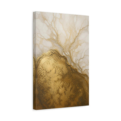 Side Mockup 4. Gold Geode Abstract shown as canvas print