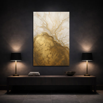 Mockup 3. Gold Geode Abstract shown as canvas print