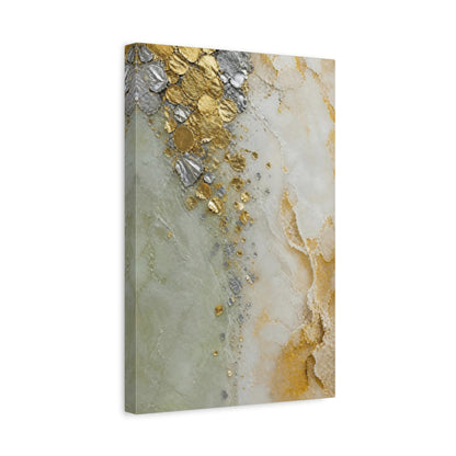 Side Mockup 4. Gold Leaf Abstract Accent shown as canvas print