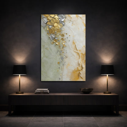 Mockup 3. Gold Leaf Abstract Accent shown as canvas print