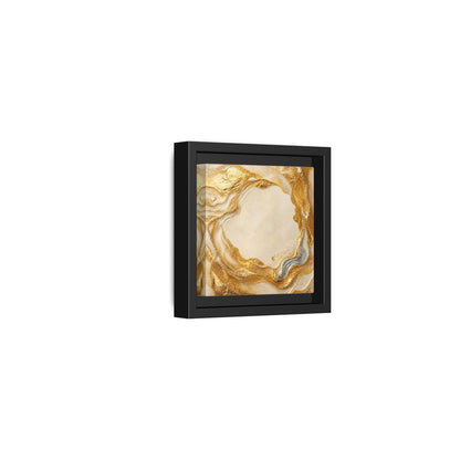 Side Mockup 24. Gold Ribbon Accent shown as framed canvas print