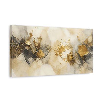 Side Mockup 3. Gold Shard Accent shown as canvas print
