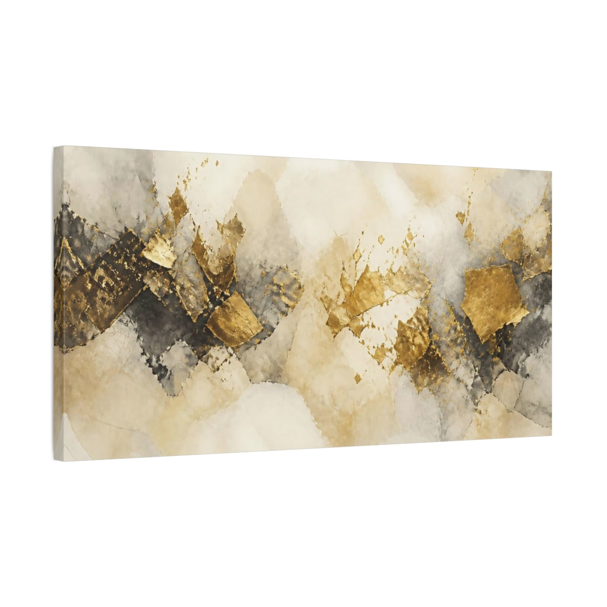 Side Mockup 1. Gold Shard Accent shown as canvas print