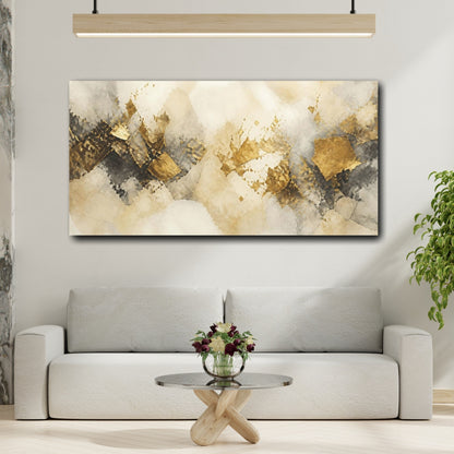 Mockup 2. Gold Shard Accent shown as canvas print