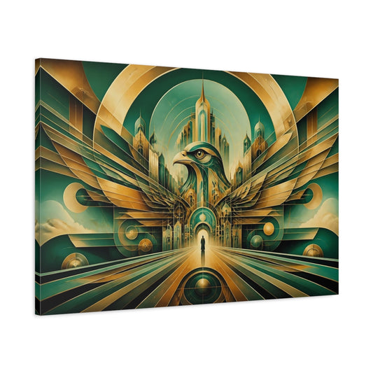 Main Mockup. Golden Hawk Gateway shown as canvas print