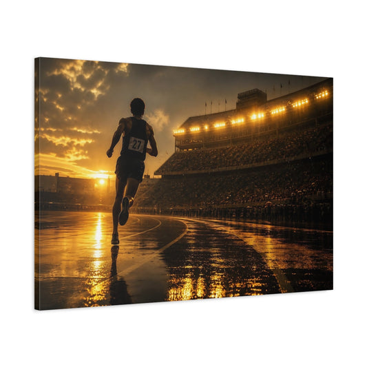 Main Mockup. Golden Hour Sprint shown as canvas print