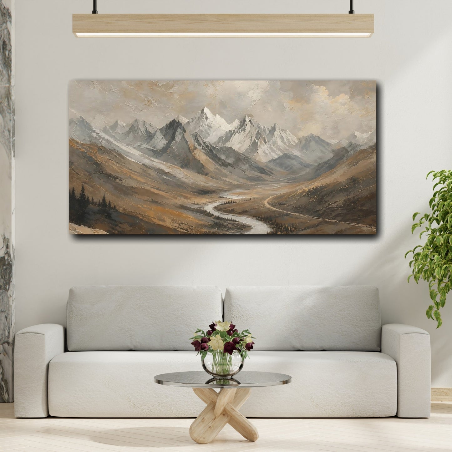 Mockup 2. Golden Mountain Valley shown as canvas print