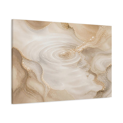Main Mockup. Golden Pearl Ripples shown as canvas print