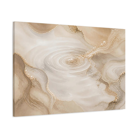 Main Mockup. Golden Pearl Ripples shown as canvas print